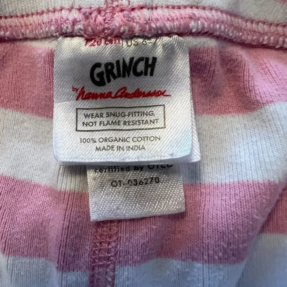 Hanna Andersson Pink and White Striped Pajama Bottoms